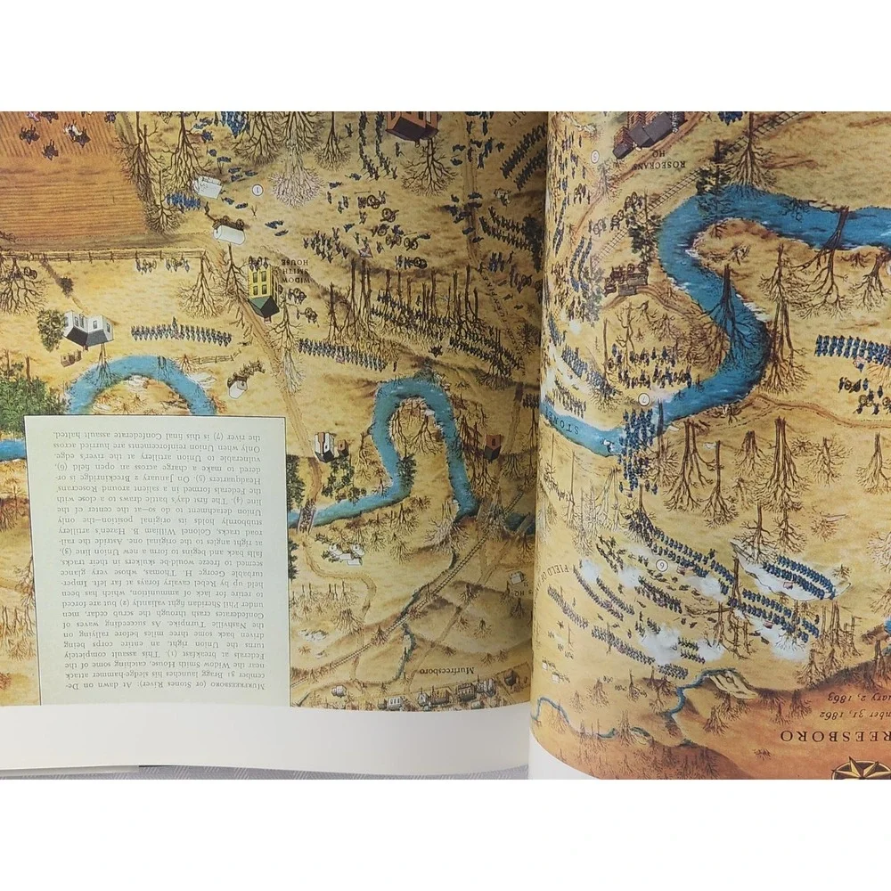 AMERICAN HERITAGE-BATTLE MAPS OF THE CIVIL WAR BY RICHARD O'SHEA 1992 Historical
